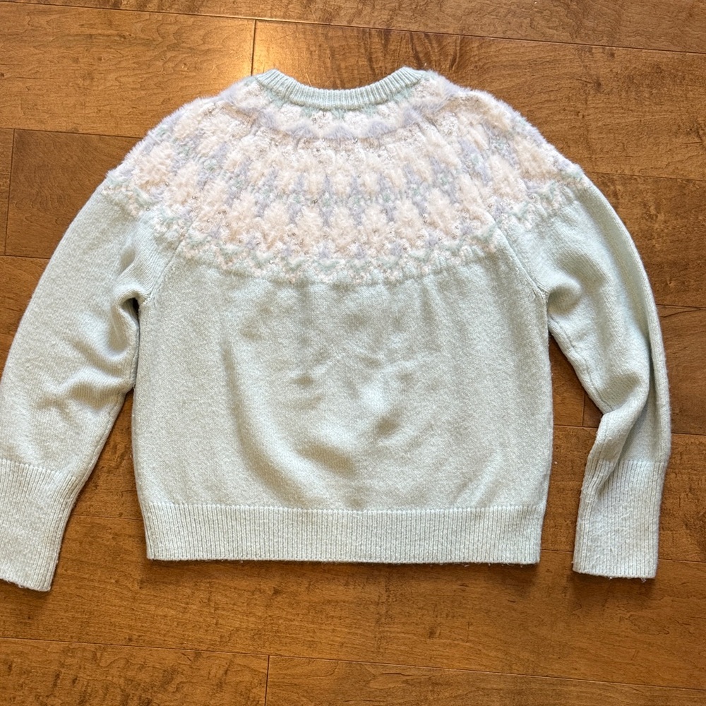 Ann Taylor Fair Isle Mint Green Sweater - Picture 10 of 10